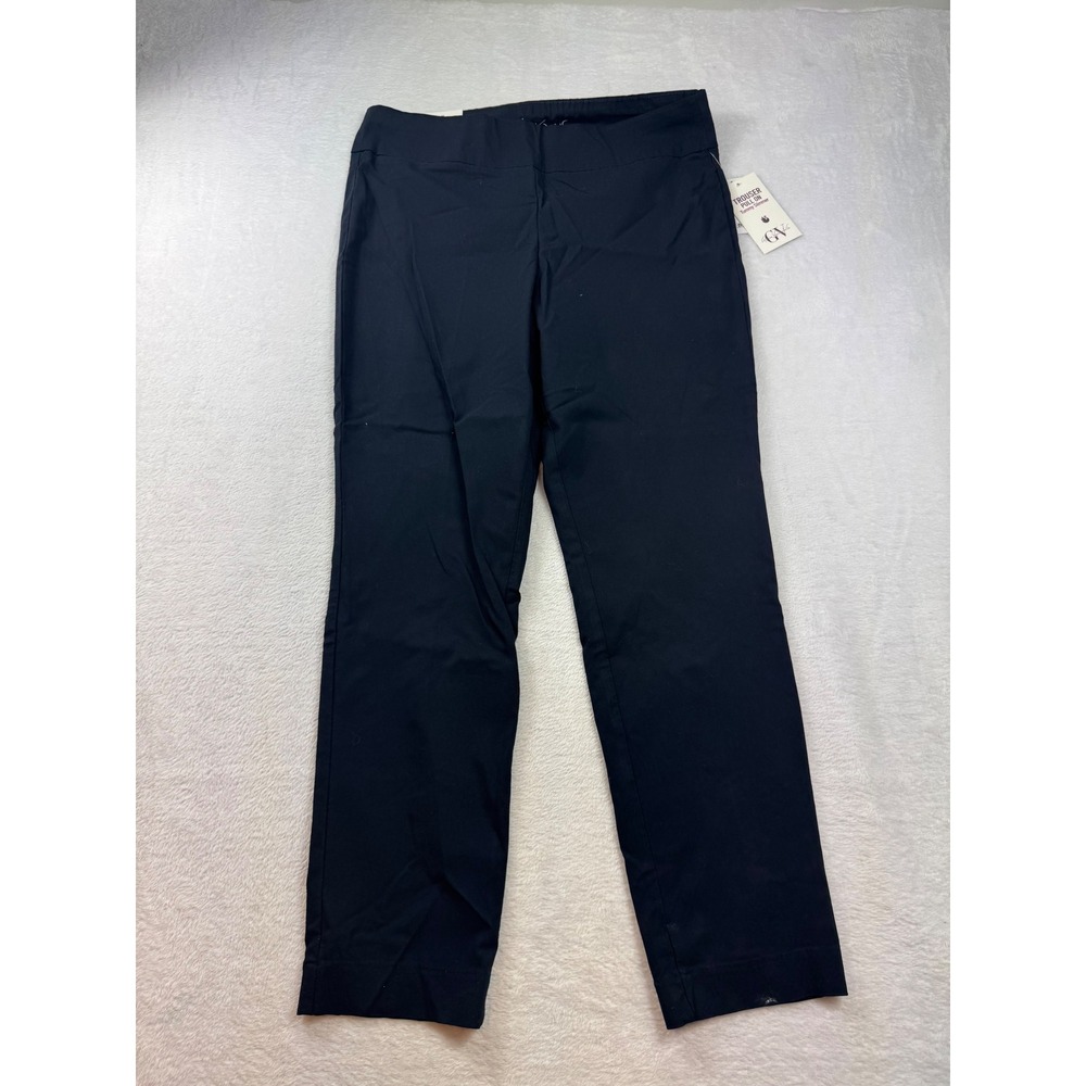 Gloria Vanderbilt Be Glorious Trousers‎ 14 Navy Blue Tummy Slimmer Pull On Pants